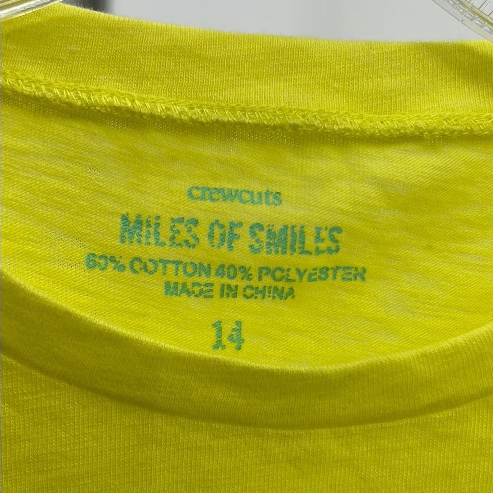 Crewcuts Yellow Short Sleeve Tee Classic Cotton Blend - Picture 2 of 3